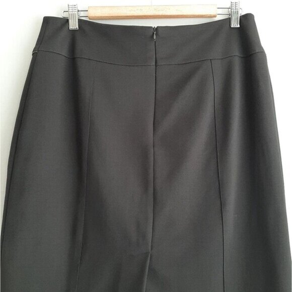TANJAY Faux Leather Piping Detail Knee Length Pencil Skirt Black Sz 10 P - Picture 6 of 10